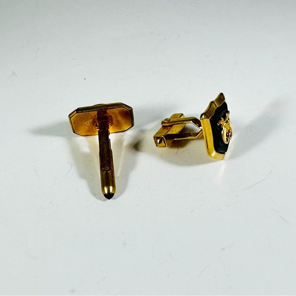 Epic cool pair of swank free mason Shriner vintage men cufflinks mixed set